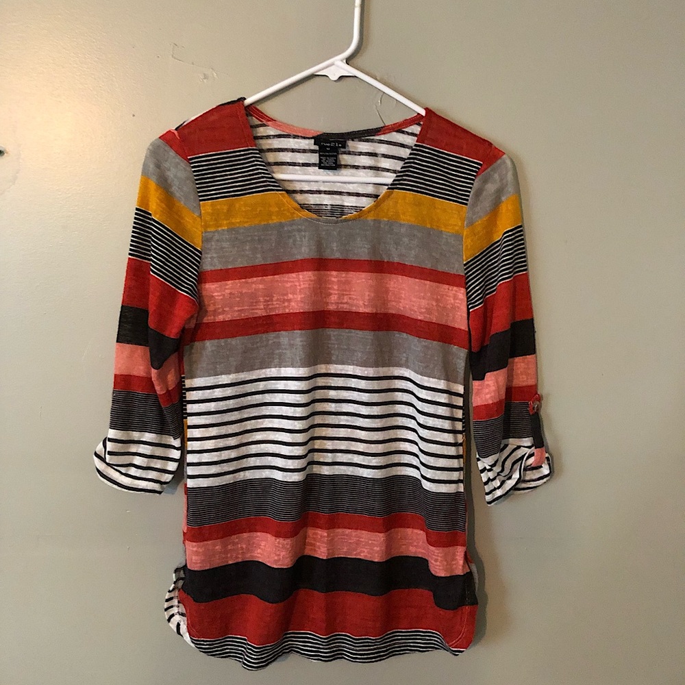 Rue 21 Striped Fall Autumn Tee